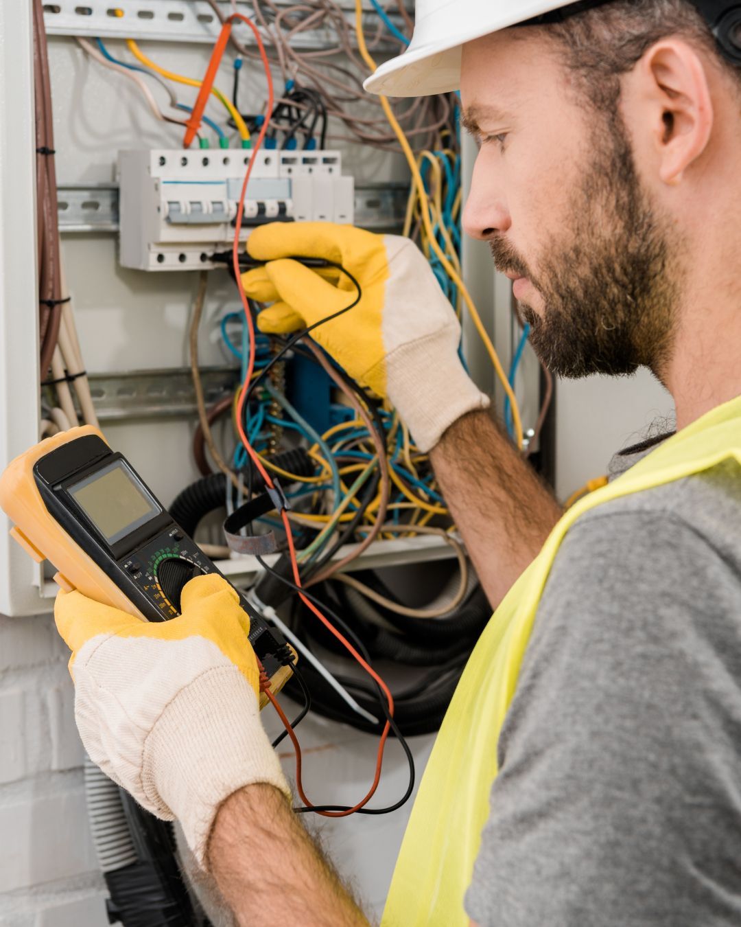 Électricien au travail